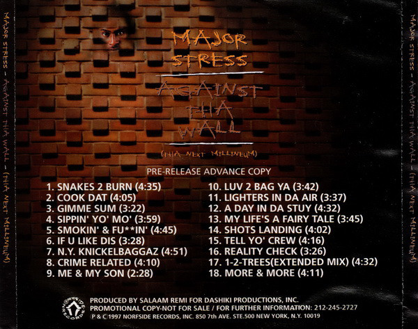 Against Tha Wall (Tha Next Millineum) by Major Stress (CD 1997 Norfside  Records) in New York City | Rap - The Good Ol'Dayz